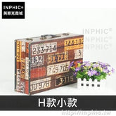 INPHIC-櫥窗手提箱裝飾攝影道具復古歐式收納仿古家居皮箱防水-H款小款